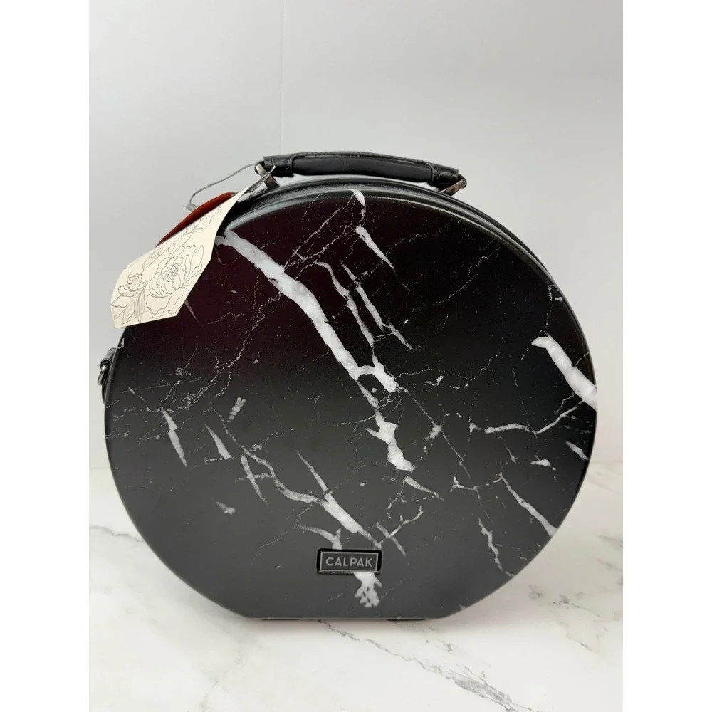 Calpak Baye Midnight Marble Hat Box Travel Case 14